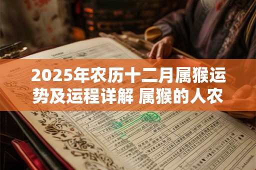 2025年农历十二月属猴运势及运程详解 属猴的人农历十二月运势好吗