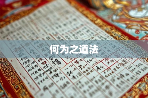 何为之道法