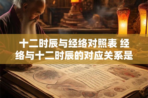十二时辰与经络对照表 经络与十二时辰的对应关系是什么 十二时辰与经络对照表 经络与十二时辰的对应关系是什么