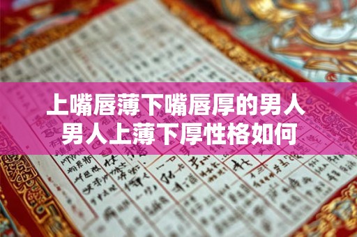 上嘴唇薄下嘴唇厚的男人 男人上薄下厚性格如何