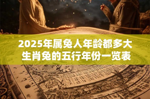 2025年属兔人年龄都多大 生肖兔的五行年份一览表