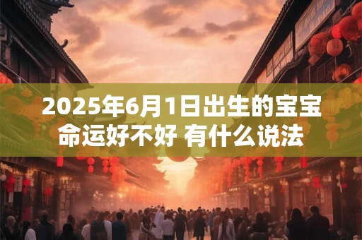 2026年6月1日出生的宝宝命运好不好 有什么说法
