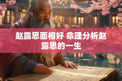 赵露思面相好 命理分析赵露思的一生