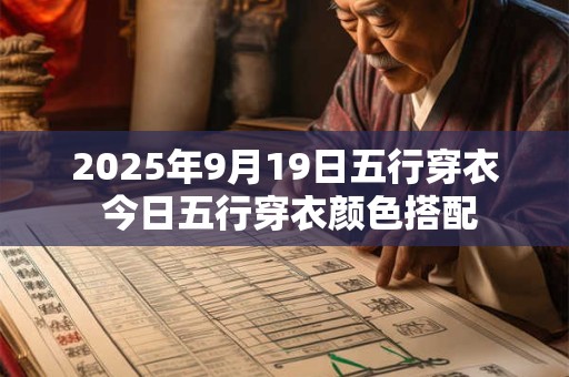 2025年9月19日五行穿衣 今日五行穿衣颜色搭配 2025年9月19日五行穿衣 今日五行穿衣颜色搭配