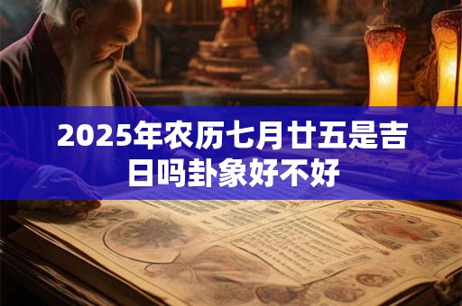 2025年农历七月廿五是吉日吗卦象好不好