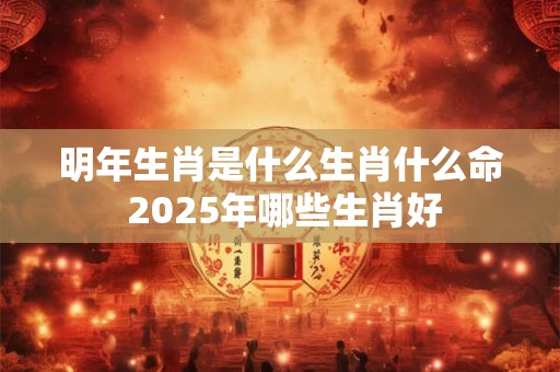 明年生肖是什么生肖什么命 2025年哪些生肖好