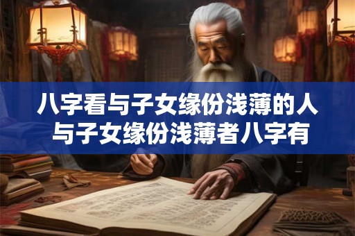 八字看与子女缘份浅薄的人 与子女缘份浅薄者八字有何不足