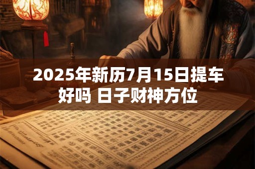 2025年新历7月15日提车好吗 日子财神方位 2025年新历7月15日提车好吗 日子财神方位