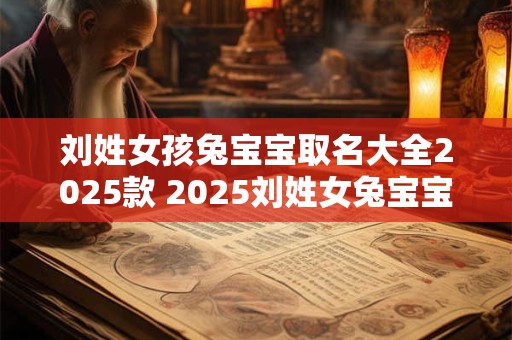刘姓女孩兔宝宝取名大全2025款 2025刘姓女兔宝宝名字查询