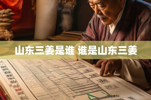 山东三姜是谁 谁是山东三姜