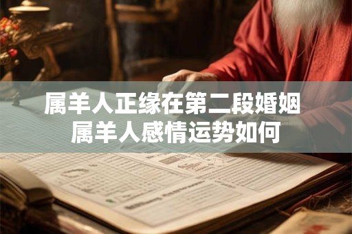 属羊人正缘在第二段婚姻 属羊人感情运势如何
