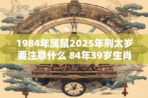 1984年属鼠2025年刑太岁要注意什么 84年39岁生肖鼠逢兔年运势如何