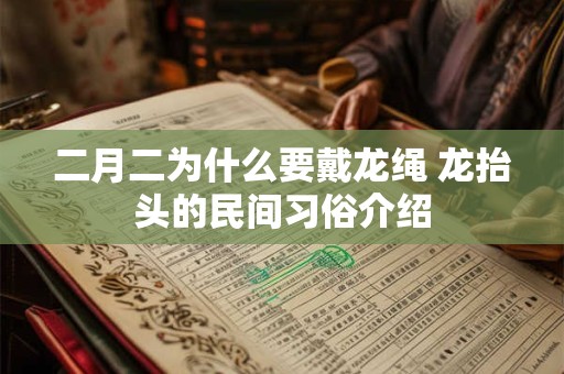 二月二为什么要戴龙绳 龙抬头的民间习俗介绍