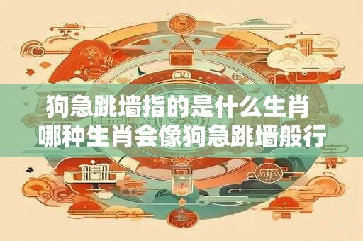 狗急跳墙指的是什么生肖 哪种生肖会像狗急跳墙般行为不当