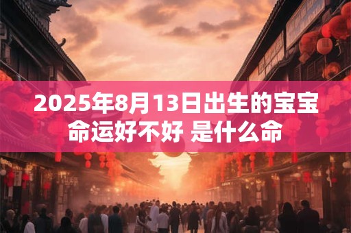 2025年8月13日出生的宝宝命运好不好 是什么命