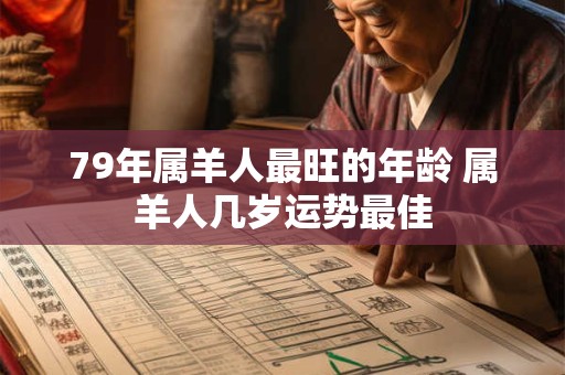 79年属羊人最旺的年龄 属羊人几岁运势最佳