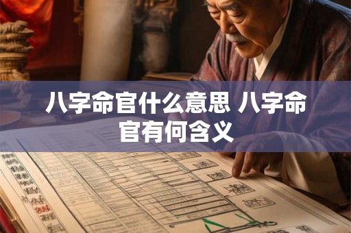 八字命官什么意思 八字命官有何含义