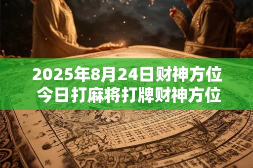2025年8月24日财神方位 今日打麻将打牌财神方位