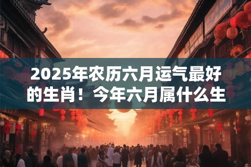 2025年农历六月运气最好的生肖！今年六月属什么生肖运势最好