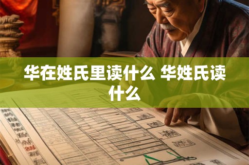 华在姓氏里读什么 华姓氏读什么