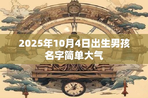 2025年10月4日出生男孩名字简单大气