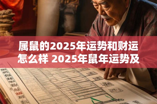 属鼠的2025年运势和财运怎么样 2025年鼠年运势及财运如何