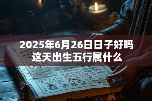 2025年6月26日日子好吗 这天出生五行属什么