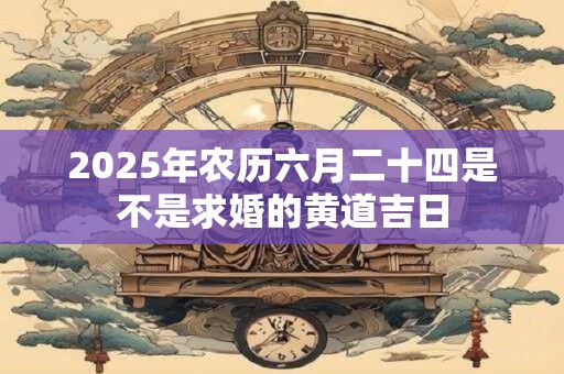 2025年农历六月二十四是不是求婚的黄道吉日