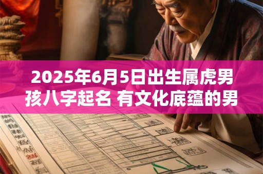 2025年6月5日出生属虎男孩八字起名 有文化底蕴的男孩名字