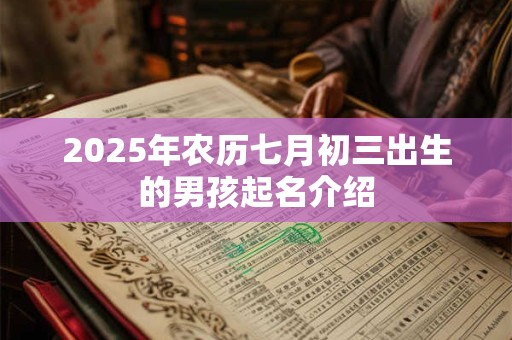2026年农历七月初三出生的男孩起名介绍