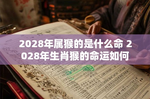 2028年属猴的是什么命 2028年生肖猴的命运如何