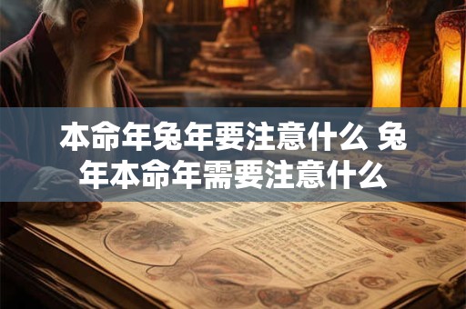 本命年兔年要注意什么 兔年本命年需要注意什么