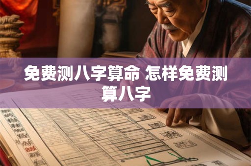 免费测八字算命 怎样免费测算八字