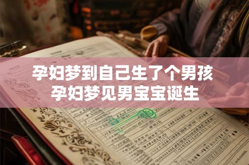 孕妇梦到自己生了个男孩 孕妇梦见男宝宝诞生