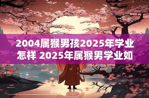 2004属猴男孩2025年学业怎样 2025年属猴男学业如何