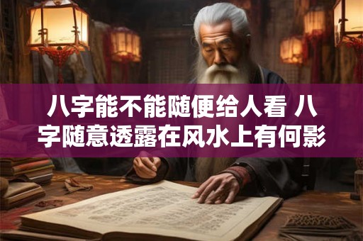八字能不能随便给人看 八字随意透露在风水上有何影响