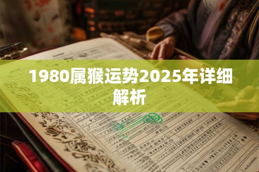 1980属猴运势2025年详细解析