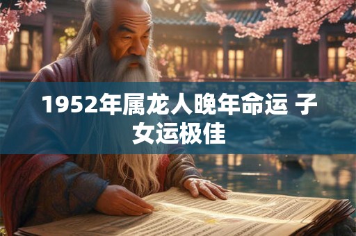 1952年属龙人晚年命运 子女运极佳