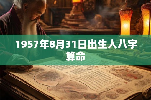 1957年8月31日出生人八字算命