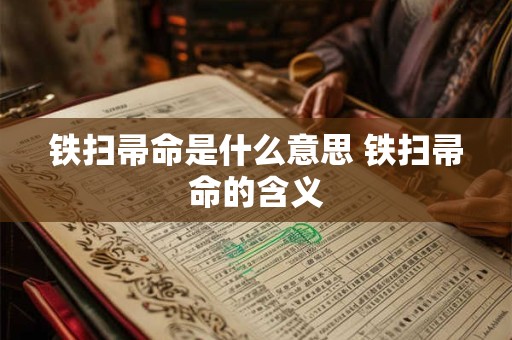 铁扫帚命是什么意思 铁扫帚命的含义