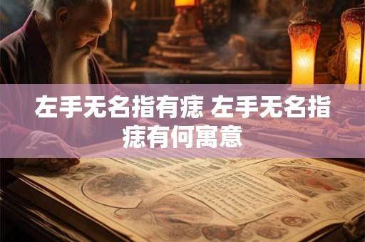 左手无名指有痣 左手无名指痣有何寓意