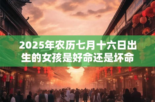 2025年农历七月十六日出生的女孩是好命还是坏命