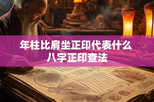 年柱比肩坐正印代表什么 八字正印查法