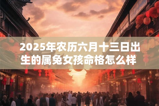 2025年农历六月十三日出生的属兔女孩命格怎么样 运势好吗