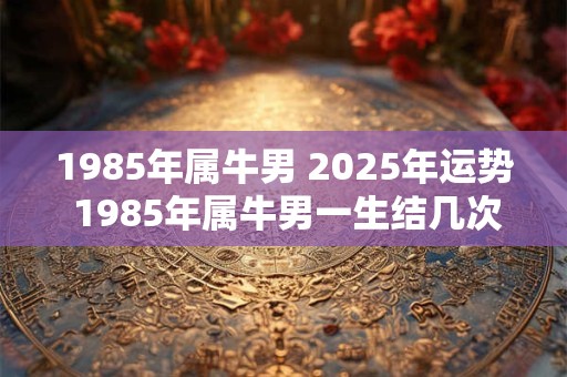 1985年属牛男 2025年运势 1985年属牛男一生结几次婚
