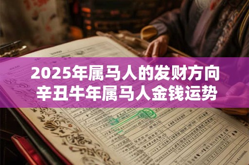 2025年属马人的发财方向 辛丑牛年属马人金钱运势