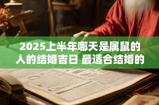 2025上半年哪天是属鼠的人的结婚吉日 最适合结婚的日子