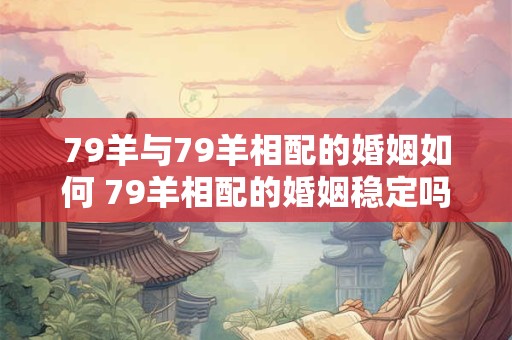 详细阅读:79羊与79羊相配的婚姻如何 79羊相配的婚姻稳定吗 79羊与79羊相配的婚姻如何 79羊相配的婚姻稳定吗