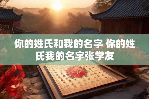 你的姓氏和我的名字 你的姓氏我的名字张学友