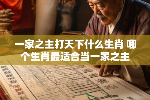 一家之主打天下什么生肖 哪个生肖最适合当一家之主
